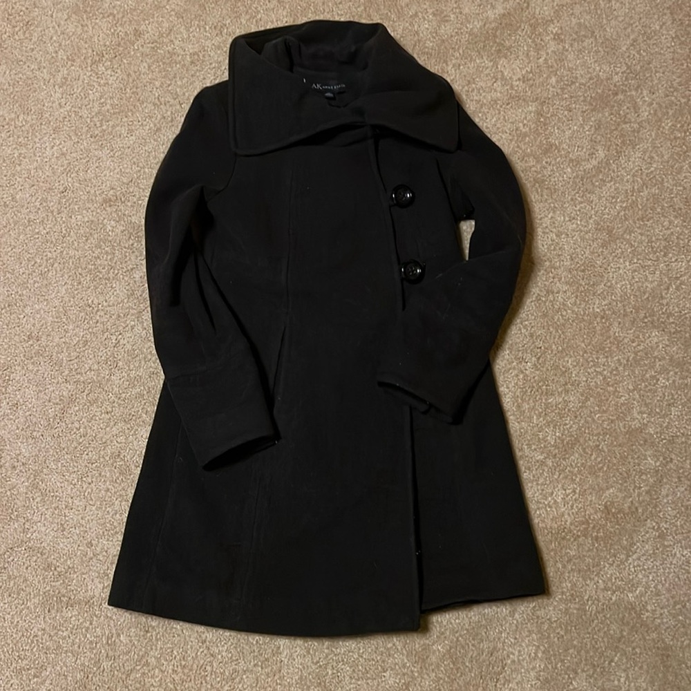 Anne Klein dark grey pea coat size xs